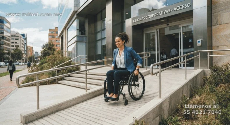 Implementación de una rampa para dar acceso al personal en silla de ruedas