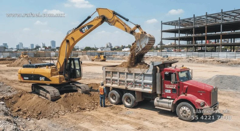 Compactación y retiro de material para nivelación de terreno