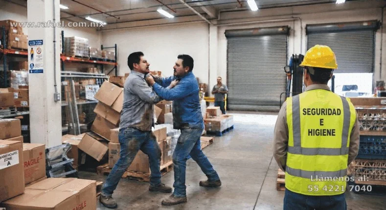 Encargado de seguridad e higiene tomando nota para implementar medidas para prevenir la violencia en el entorno de la empresa