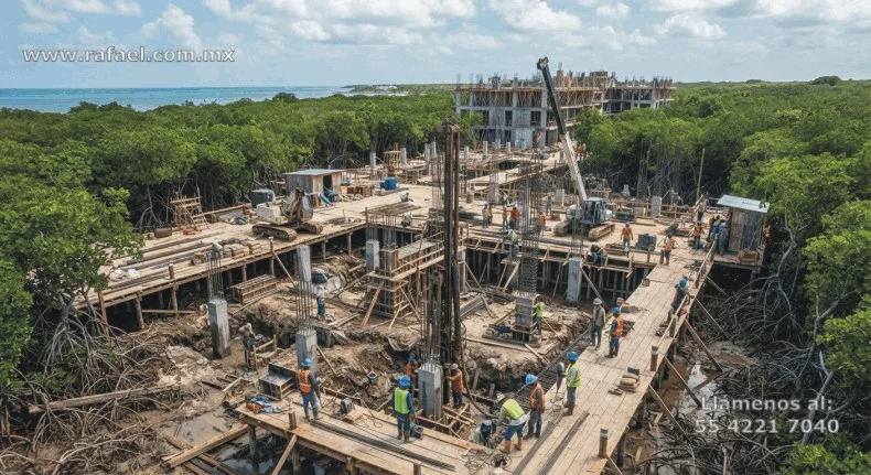 Obra realizada bajo lineamientos ecológicos con presentación de un manifiestos de impacto ambiental
