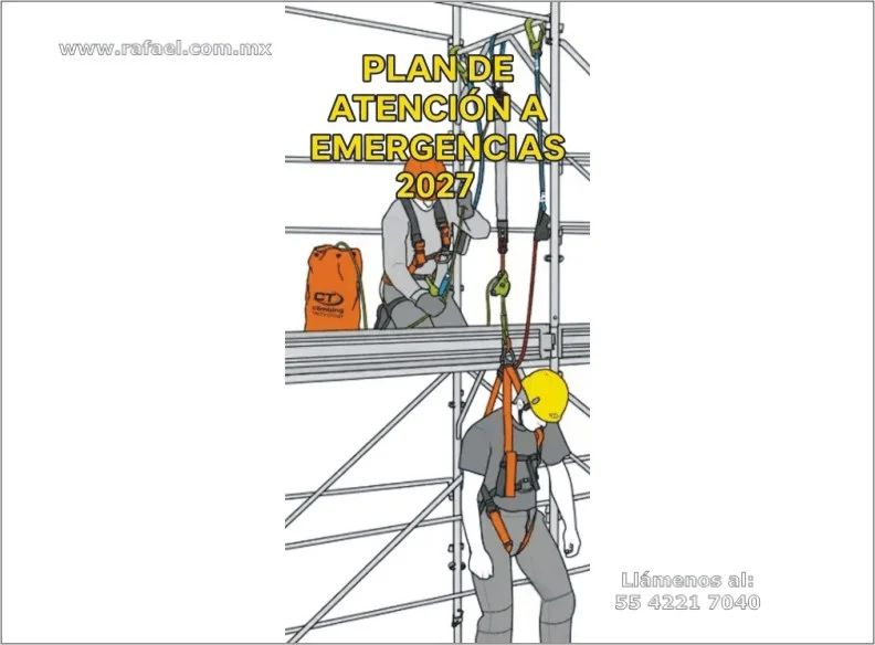 Atención de persona accidentada en las alturas de una construcción