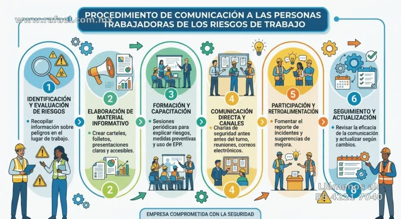Procedimiento de comunicación de los riesgos de trabajo en 6 etapas