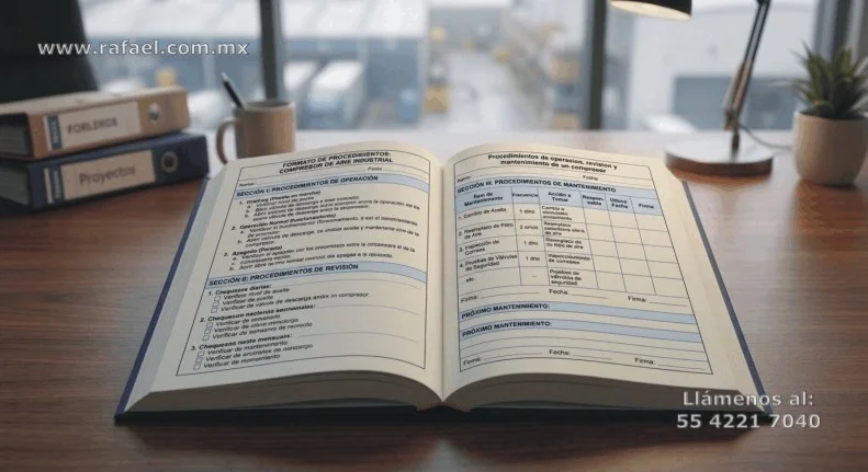 Procedimientos de operación, revisión y mantenimiento de un recipiente sujeto a presión
