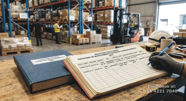 Bitácora de los Registros del mantenimiento a las estructuras destinadas para el almacenamiento