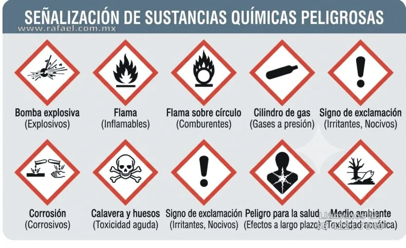 Simbología de las sustancias químicas peligrosas conforme a la normatividad oficial mexicana
